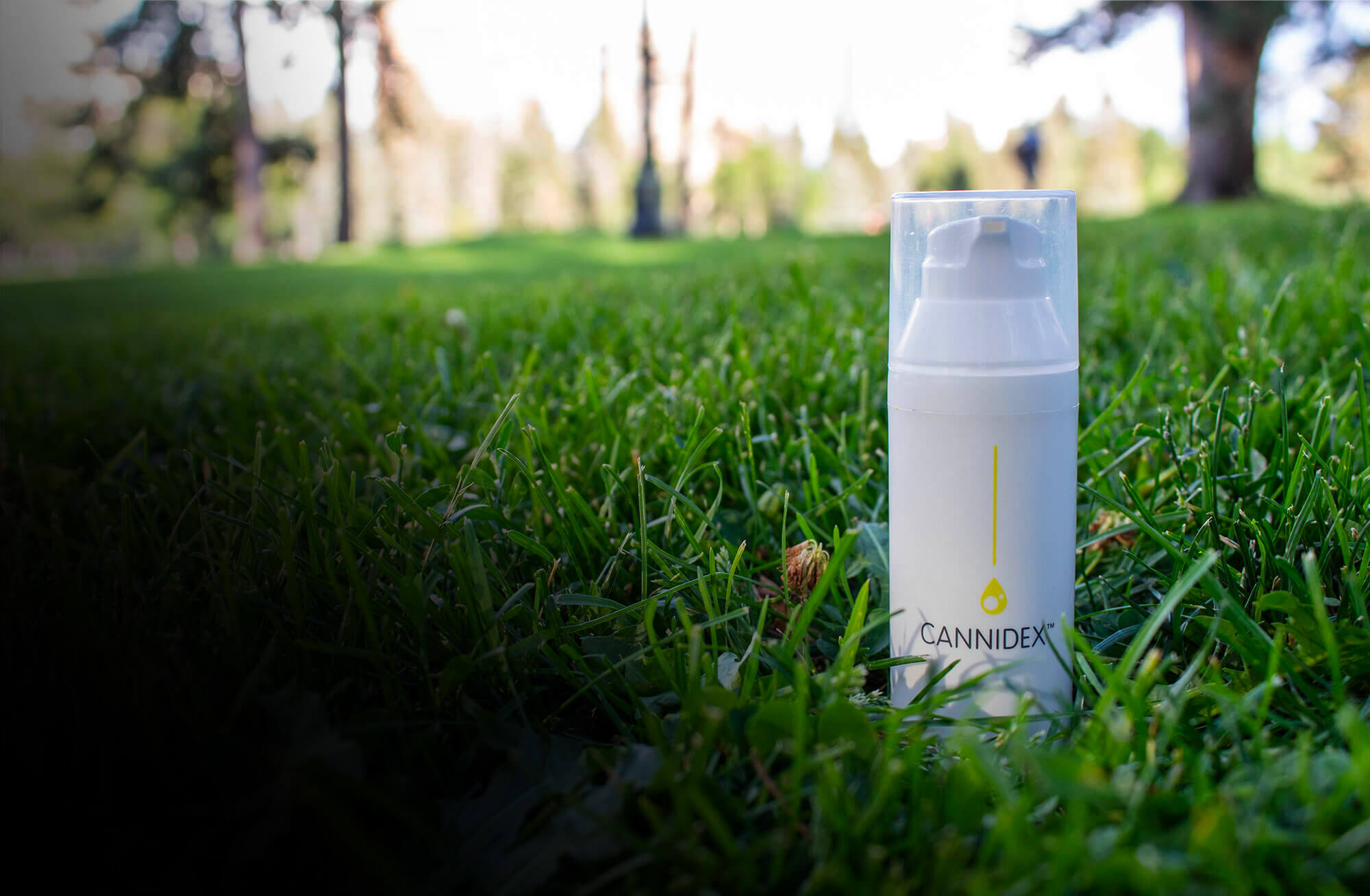 cannidex bottle on grass